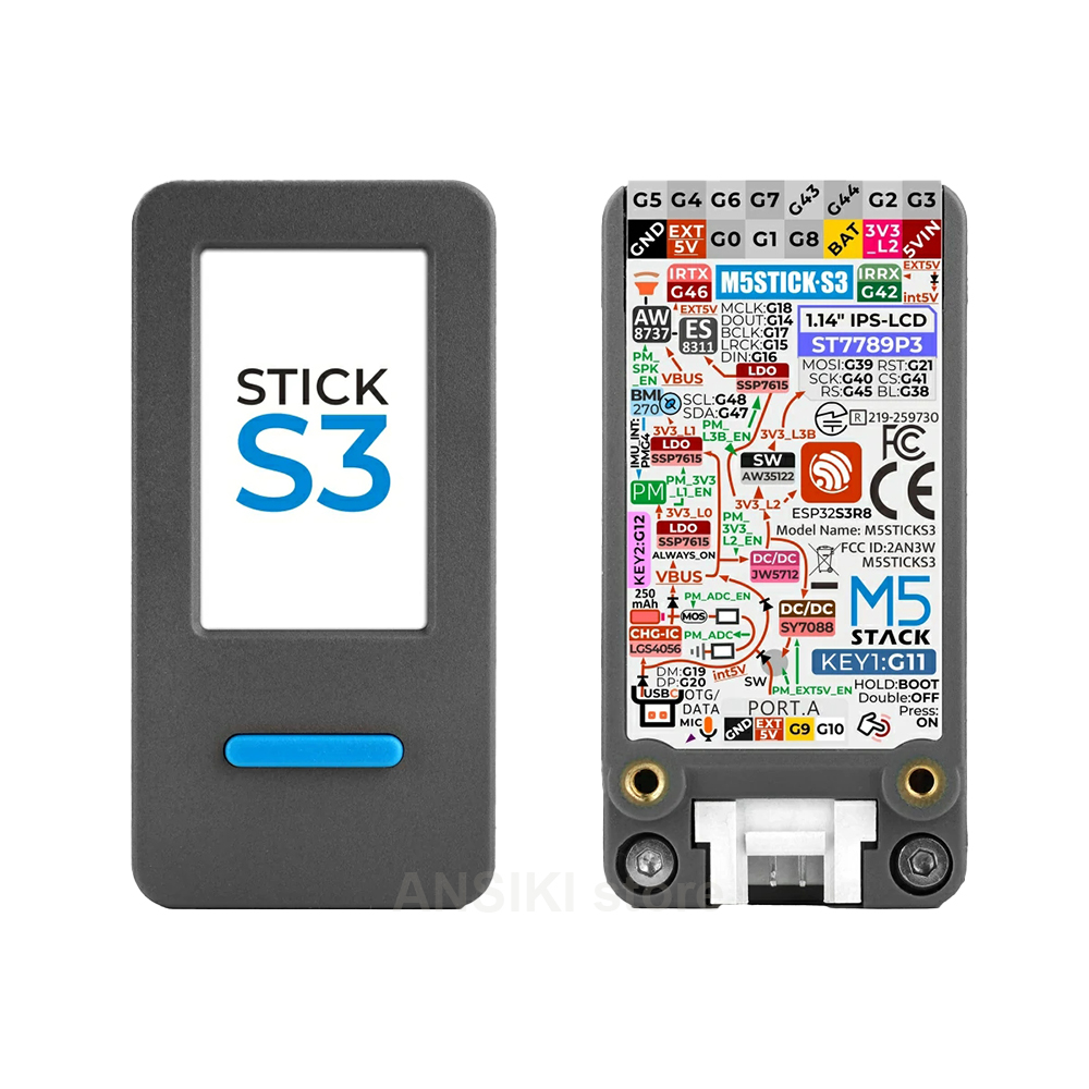 Esp32 S3 - M5Stack M5StickS3 ESP32-S3 IoT開発キット、IoT制御スマートホームアプリケーション用の画面付きポータブルキット