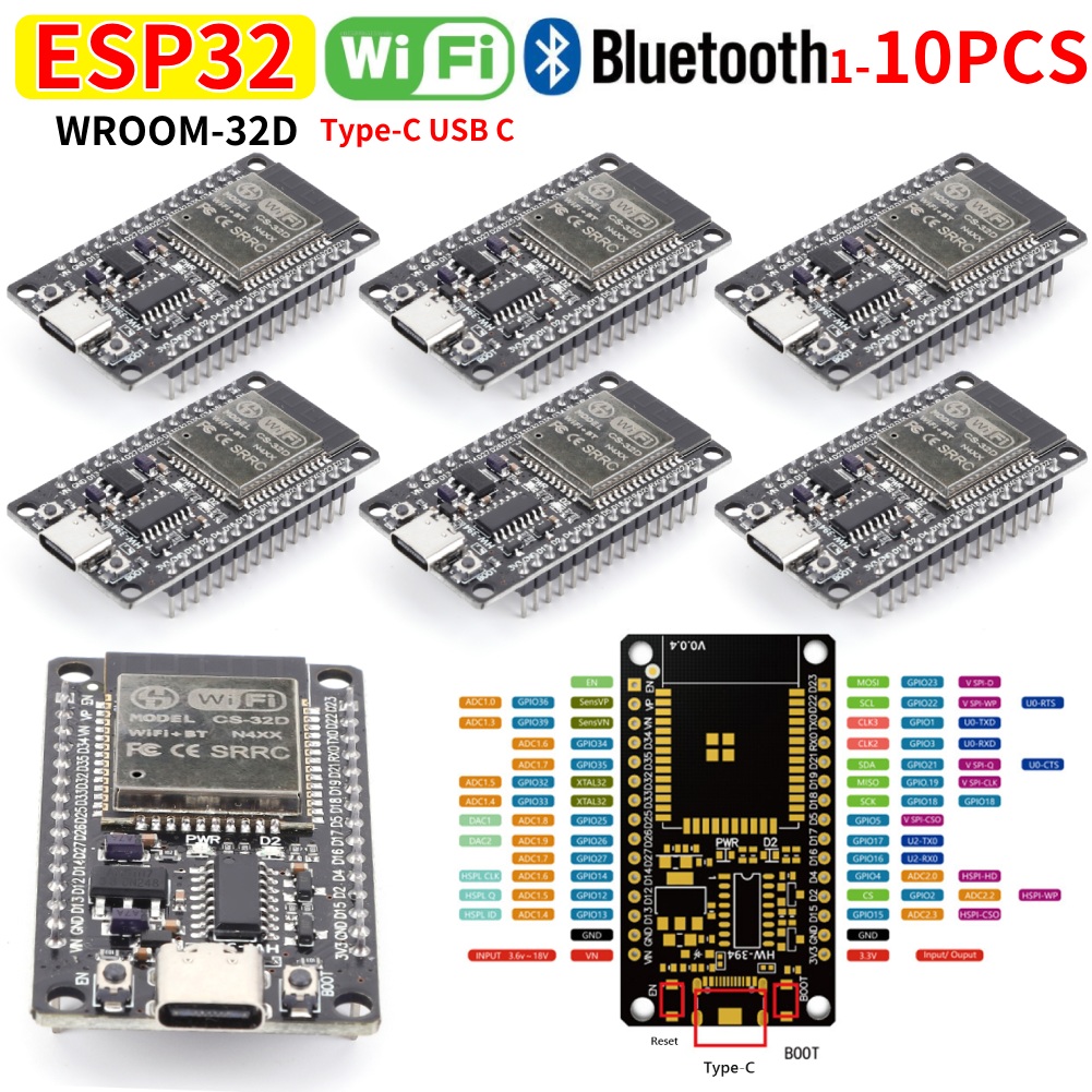 Esp32 Wifi Bluetooth Module - 開発ボードモジュール WiFi+Bluetooth 対応 ESP32 WROOM-32D 開発ボード