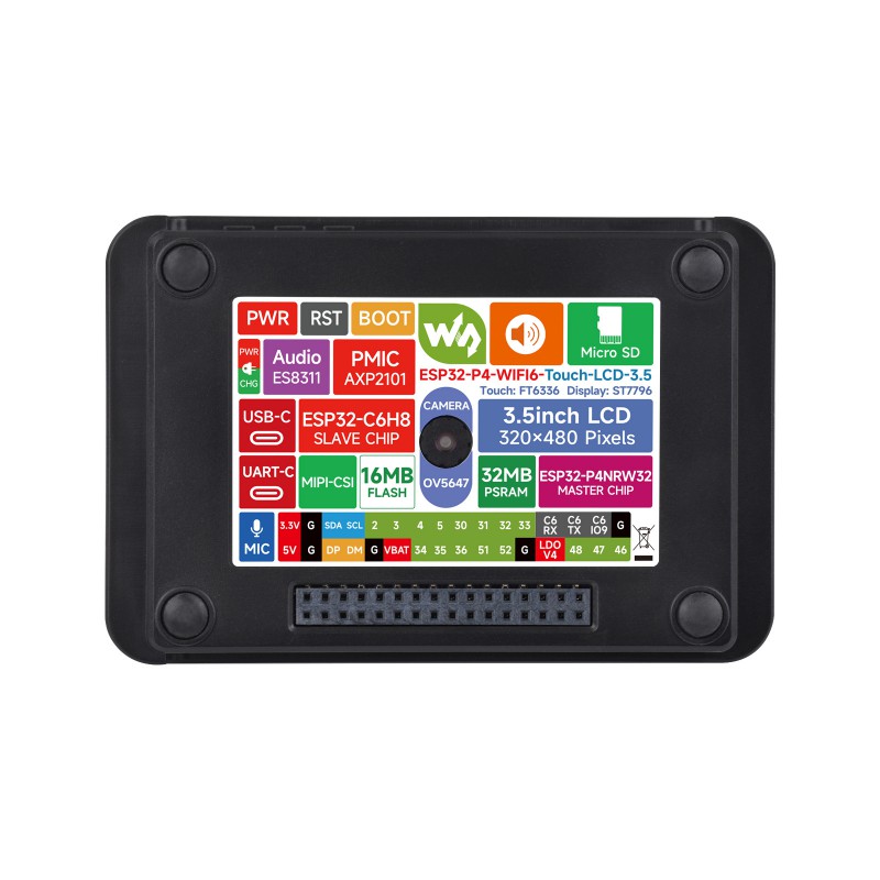 Esp32 P4 - Waveshare ESP32-P4 Wi-Fi 6 Vision Board：3.5インチ