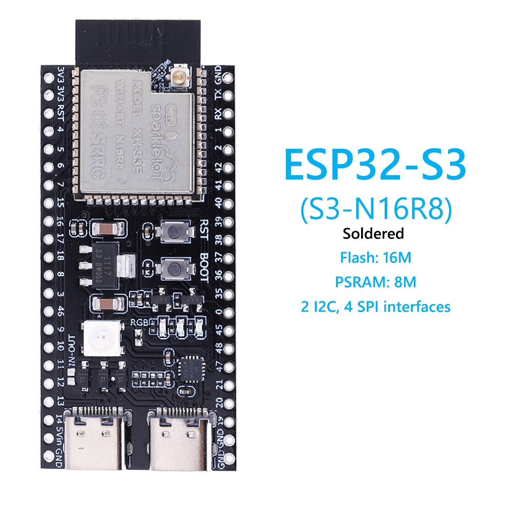ESP32 S3 N16R8 N8R2 デュアル Type- - Esp32 Wifi Bluetooth Module のレビューと価格
